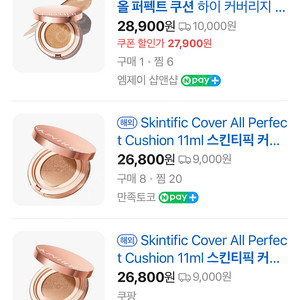 스킨티픽 커버 올 퍼펙트 쿠션 (skintific)