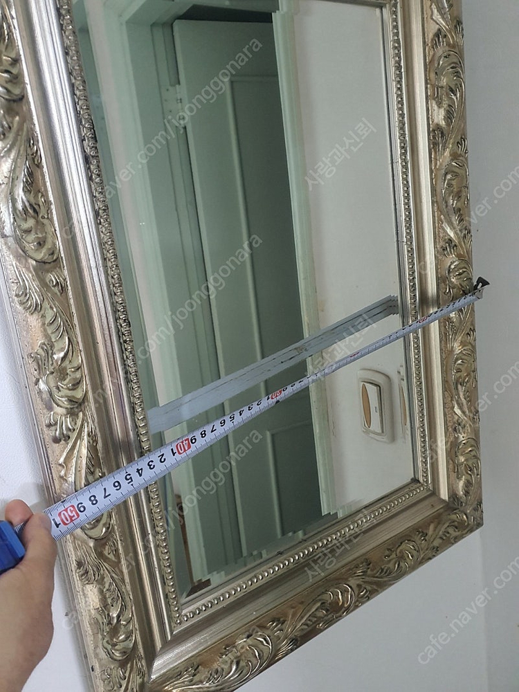 앤틱 은장 미러--8