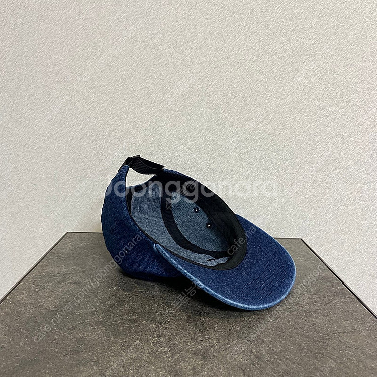 슈프림 워시드 데님 레드 박스로고 캠프캡 모자--6