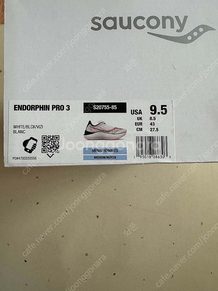 Saucony(써코니) 엔돌핀 프로3 275사이즈(US...--6