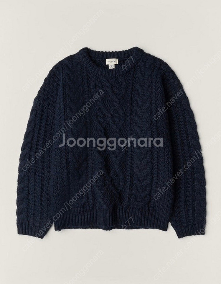 (새상품) 시엔느 올드파더 스웨터 그랜파 니트 네이비--1