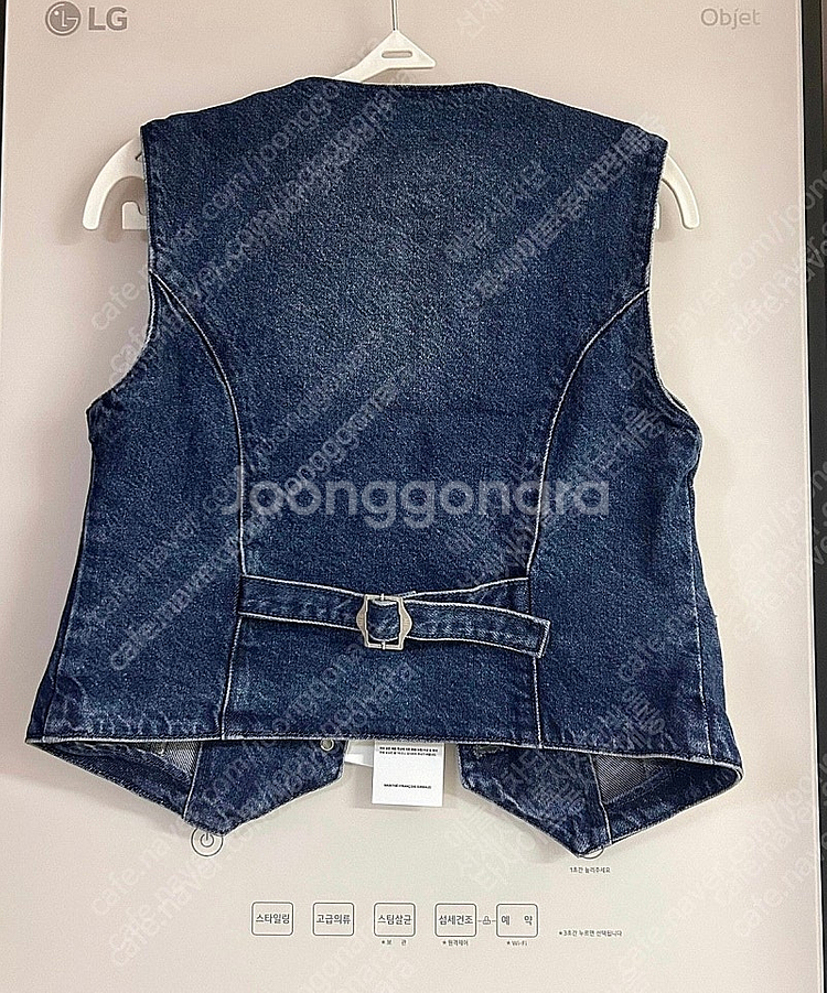 (새상품)마리떼 데님 베스트 조끼 권은비착용--3
