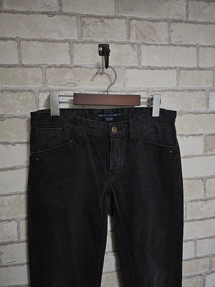 폴로 랄프로렌 웨스턴 가먼트 흑청 데님 팬츠 류준열 헤링본 패치워크 RRL 더블알엘 이진욱 이동휘 발마칸 무스탕 크... 이미지