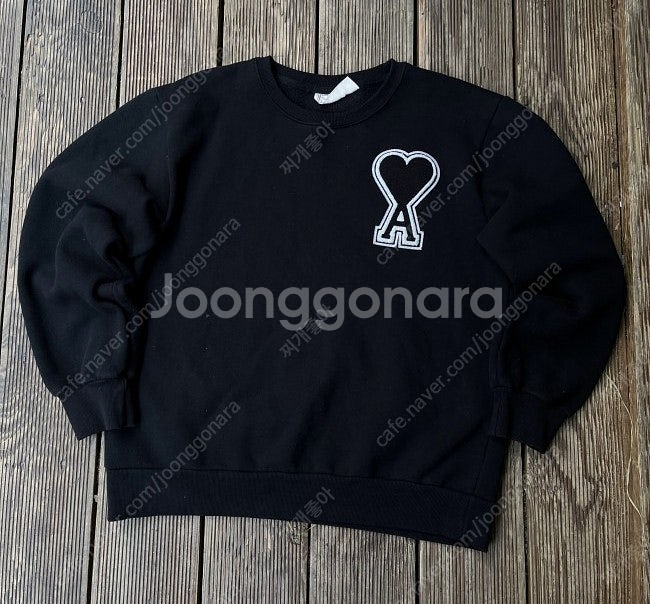 아미 블랙 빅로고 맨투맨 95 / M--0