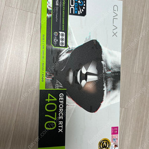 그래픽카드 GALAX 지포스 RTX 4070 EX GAMER WHITE OC D6X 12GB 미개봉 새제품