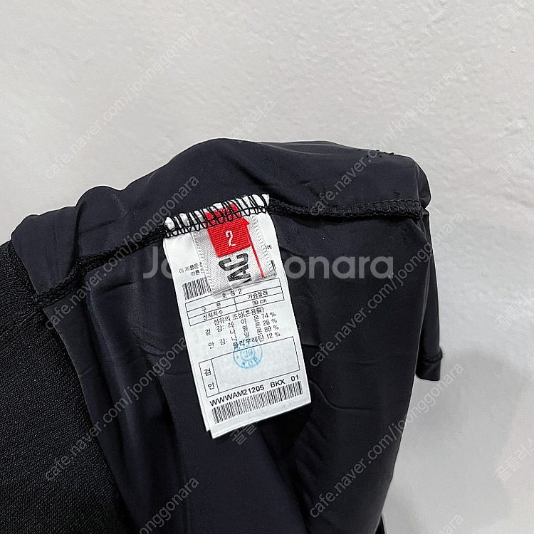 (64~67/2사이즈) 왁 블랙 허리밴딩 골프 플리츠 니트스커트 큐롯--4