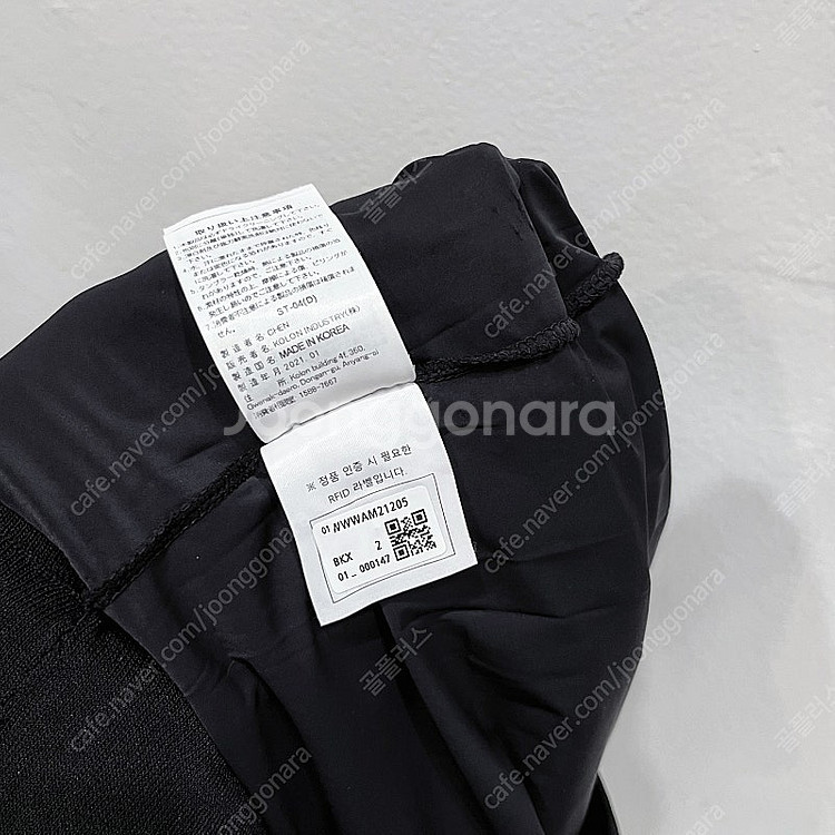 (64~67/2사이즈) 왁 블랙 허리밴딩 골프 플리츠 니트스커트 큐롯--5