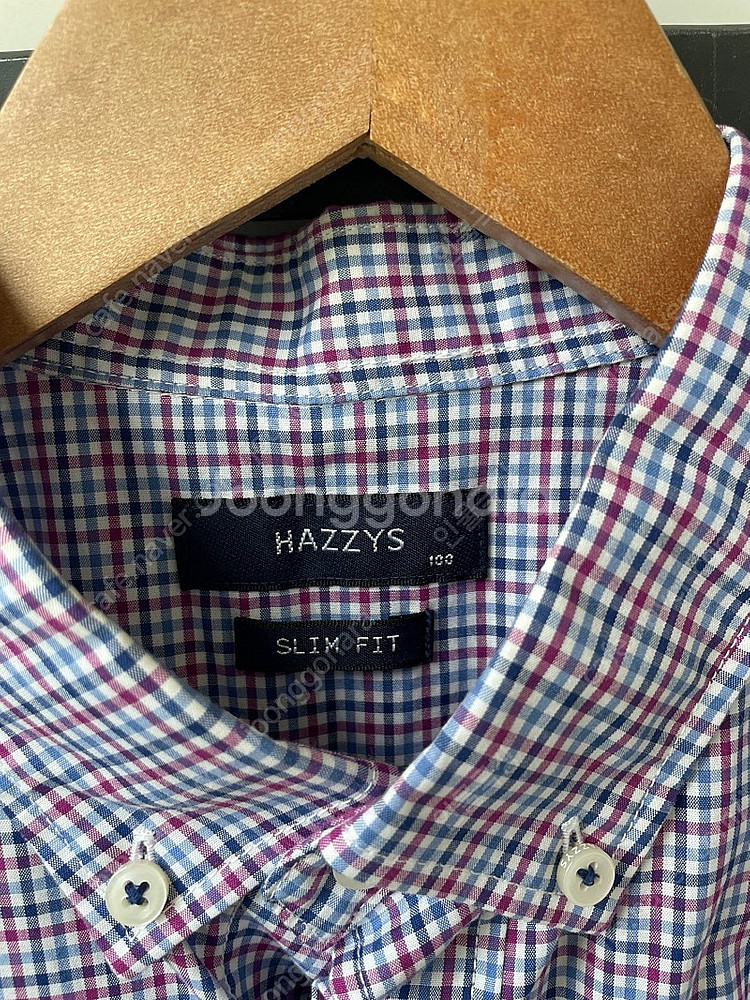 헤지스 반팔 남방 셔츠 (체크)--1