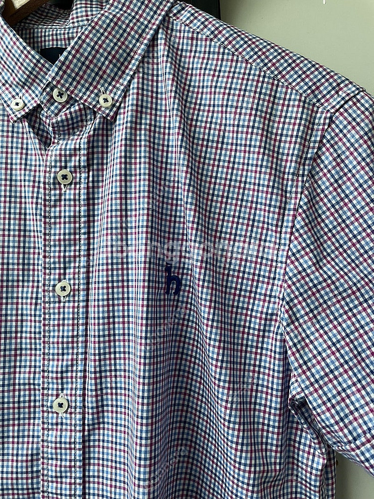 헤지스 반팔 남방 셔츠 (체크)--2