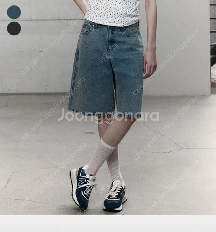 새상품) 게스 버뮤다 팬츠 데님 청바지 진 여성 버뮤다--0