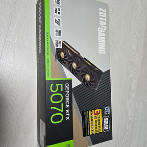 [ZOTAC] GAMING 지포스 RTX 5070 SOLID OC D7 12GB 미개봉신품