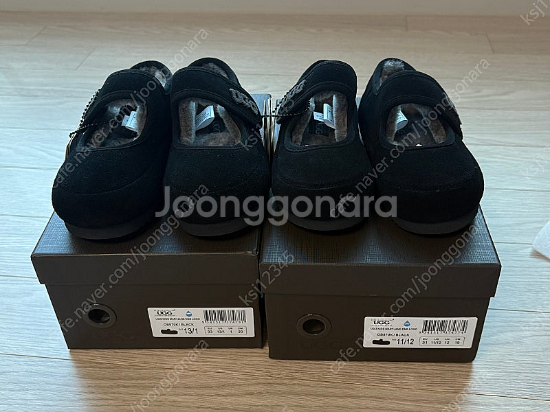 UGG 키즈 메리제인 슈즈 블랙(새제품/풀패키지) 11...--0