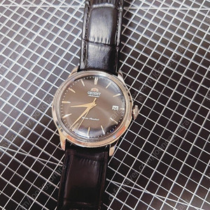 오리엔트 밤비노 블랙 38mm 오토매틱 시계