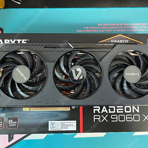 기가바이트 AMD 라데온 RX9060XT 8G 팝니다.