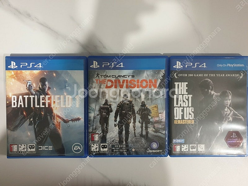 ps4 게임 시디 3장 일괄 2만(배틀필드1, 더디비전...--0