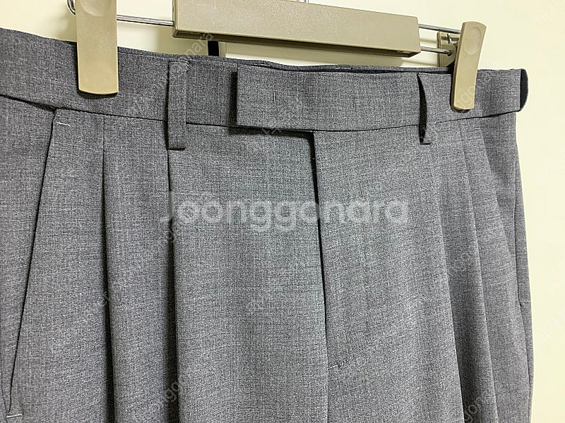 무신사스탠다드 무탠다드 썸머울 투 턱 와이드 히든 밴딩...--3