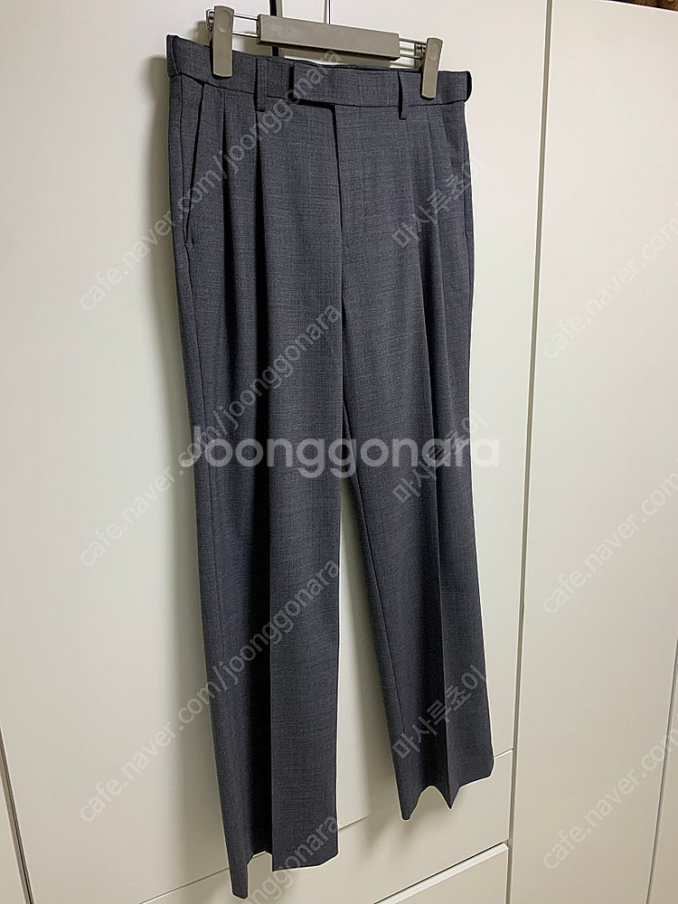 무신사스탠다드 무탠다드 썸머울 투 턱 와이드 히든 밴딩...--5