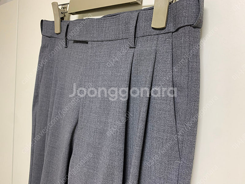 무신사스탠다드 무탠다드 썸머울 투 턱 와이드 히든 밴딩...--7