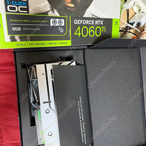갤럭시 GALAX 지포스 RTX 4060 Ti WHITE OC D6 8GB 그래픽카드 박스 풀셋 판매합니다.대전 개인판매자입니다.