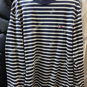 메종키츠네 단가라(줄무늬) 긴팔티 L사이즈