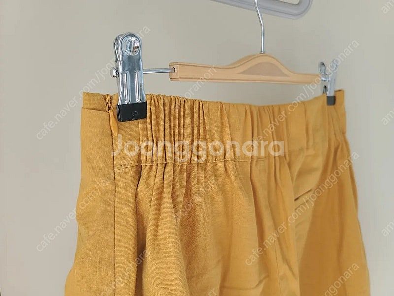 여성 언발 디자인 치마 반바지 머스타드 옐로우 ~55 ...--3