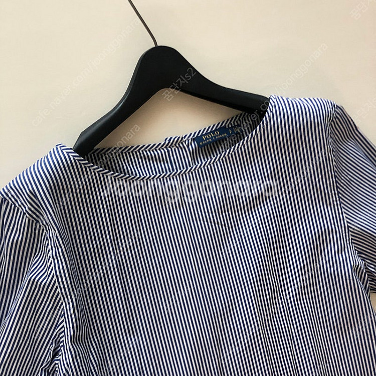 폴로 랄프로렌 스트라이프 바스락 코튼 보트넥 블라우스 ...--4