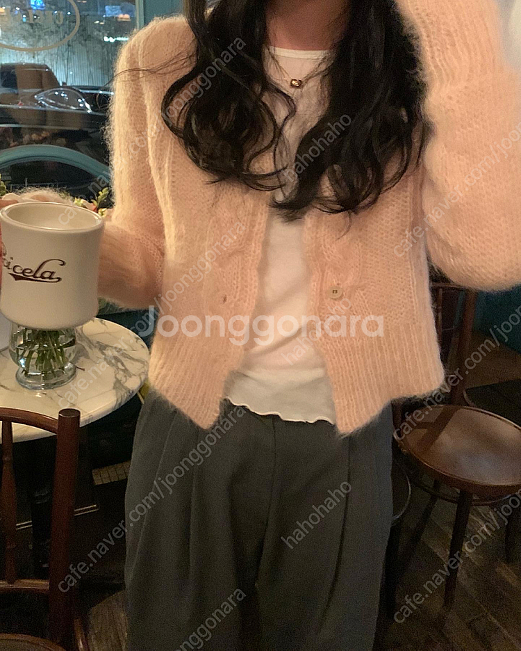르플레인 키드모헤어 가디건 새상품--1