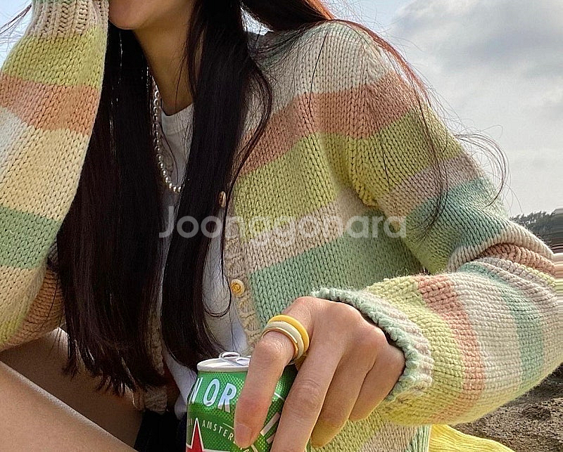 샤넬울핑크가디건--0