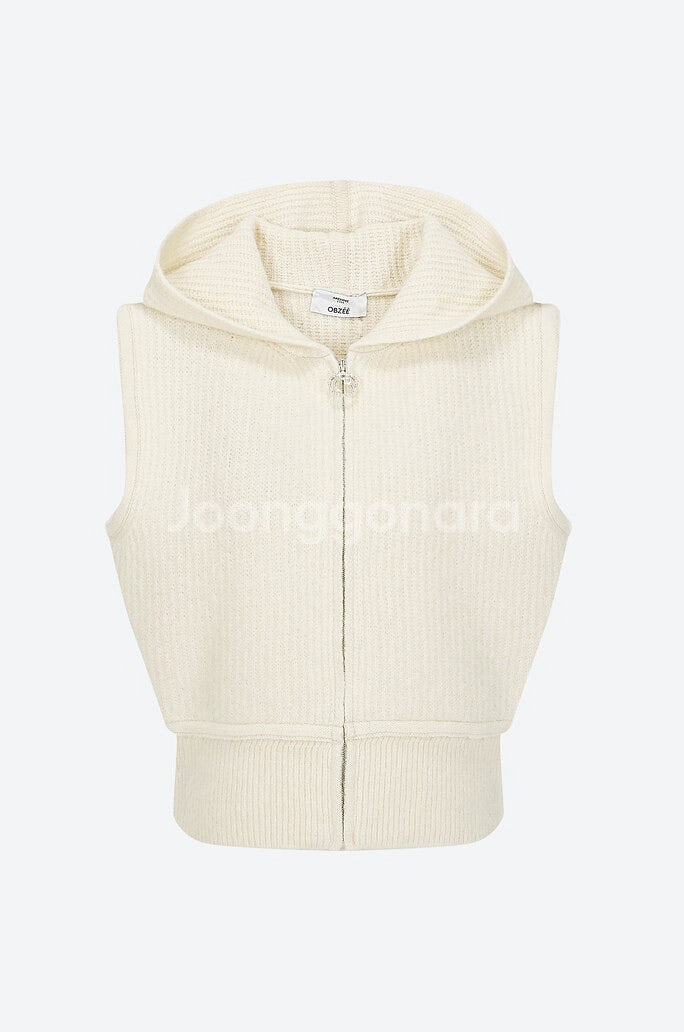 오브제 24FW 울 블렌드 후드 베스트 95 / 랑방 ...--0