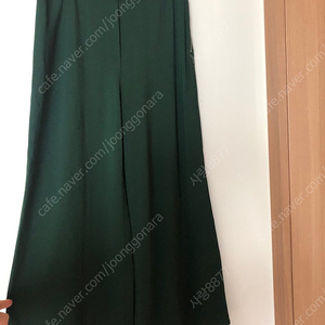 한섬 타임 그린 인견 와이드 밴딩 슬랙스 팬츠 바지 출근룩 완전편함 하객룩 초록 TIME