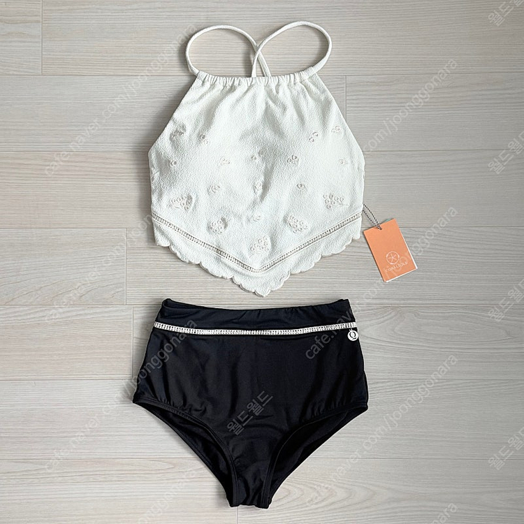 (새상품) 코랄리크 플로럴 홀터넥 비키니 아이보리 S 이미지