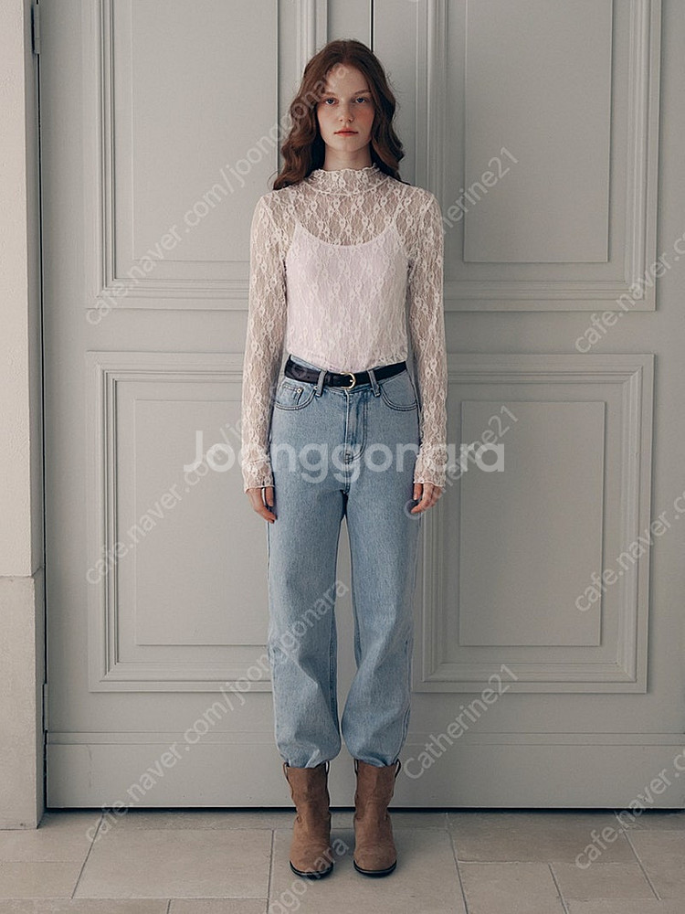 [로라로라]장원영 착용 Semi Wide Denim P...--1