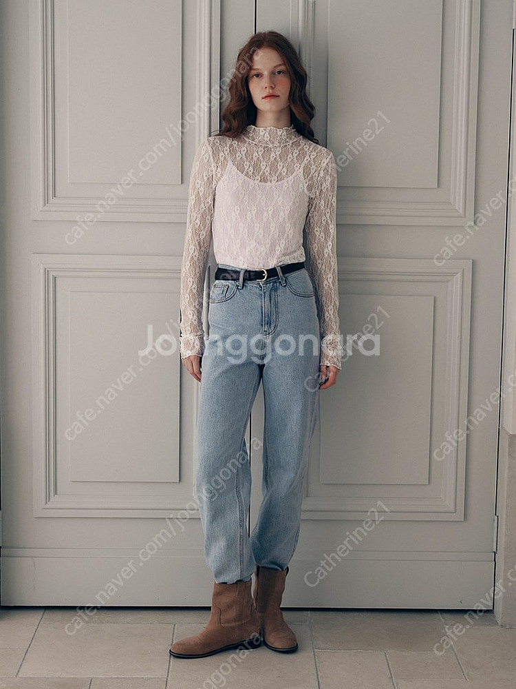 [로라로라]장원영 착용 Semi Wide Denim P...--2