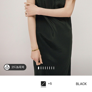 더캐시미어 크링클 드레스 블랙 66 -새제품-