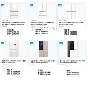 삼성전자 조합원 입주 가전 세탁기, 건조기, 냉장고, 김치냉장고, 와인냉장고