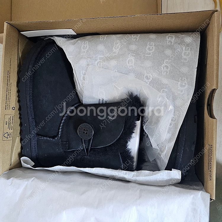 미국 어그 키즈 토들러 베일리 버튼 2 블랙 US11 (170, 175)--2