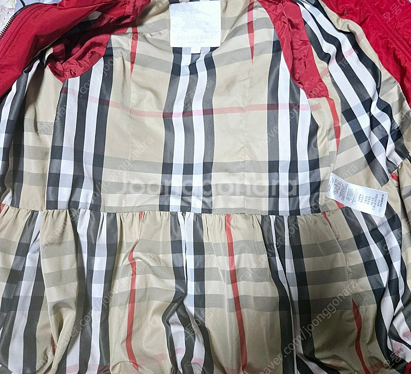 아동 12y 152 버버리 키즈 정품 바람막이 트렌치자켓 점퍼 (150~160호정도)--1
