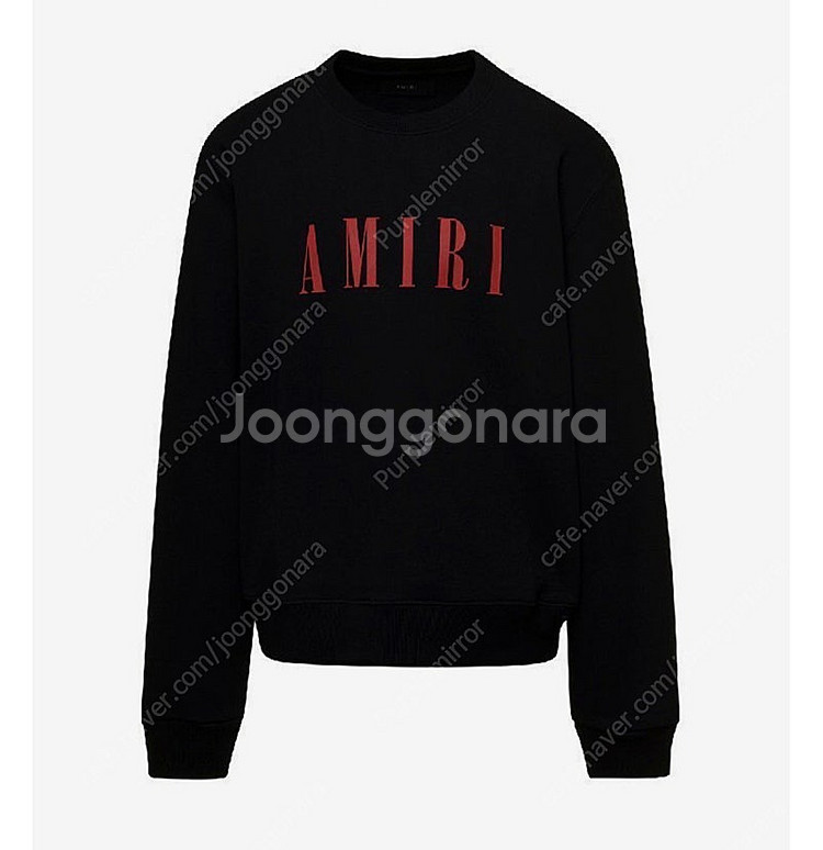 (L) Amiri 아미리 프론트 로고 스웨트셔츠 블랙--6