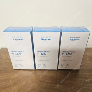 워터웰 파워 필터 리필 PF-1200 3박스 주방 싱크대 세면대 샤워기 자바라
