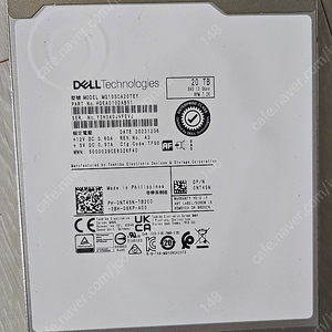 DELL HDD SAS 20TB 판매.(미사용, 서버/스토리지전용)