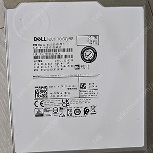 DELL HDD SAS 20TB 판매.(미사용, 서버/스토리지전용)