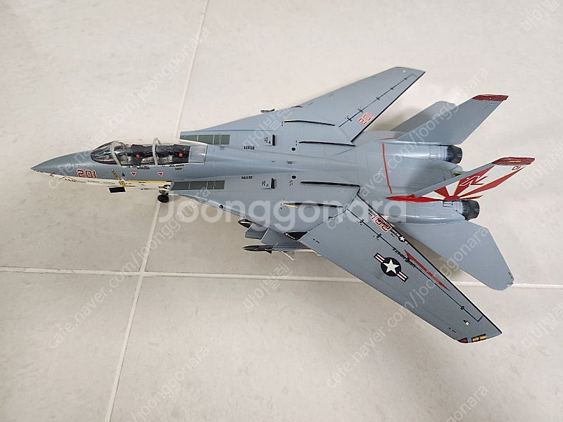 1/72 F-14 톰캣 전투기 프라모델 완성작 (탑건1...--0