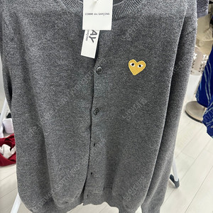 [교환] 꼼데가르송u자 가디건 그레이 L > XL
