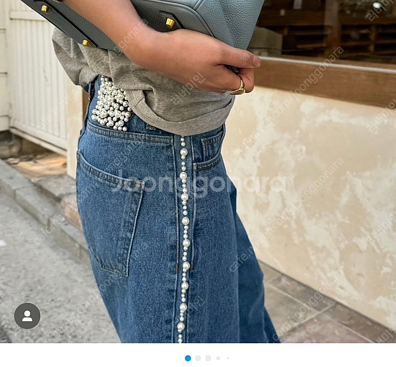 프레스온리 넘버프로젝트 진주 데님 xs 헤드투토--0