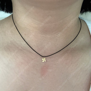 18k 만자 실크줄 초커 목걸이