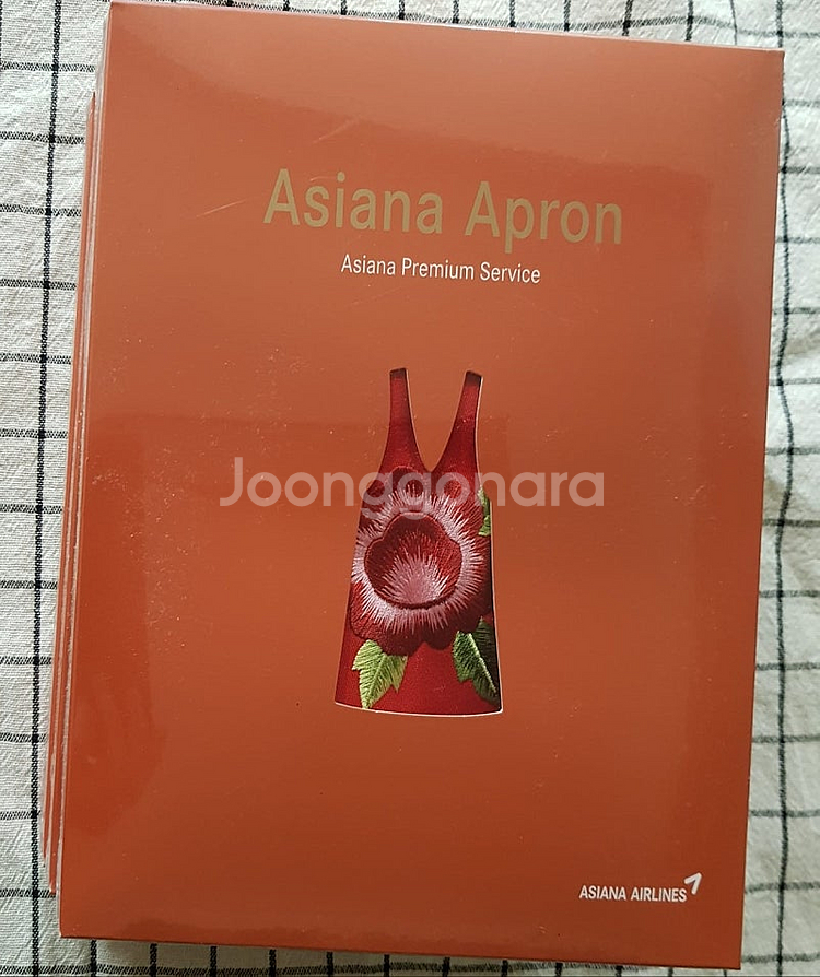 [미개봉 새상품 최신상품] 아시아나 레드 앞치마 (택포...--0