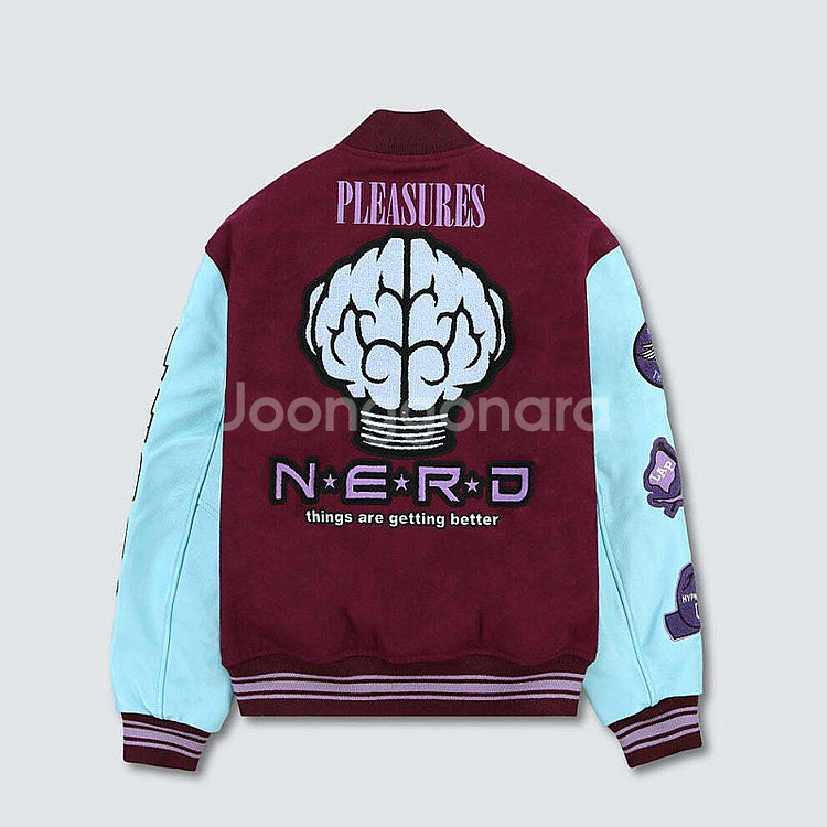 플레져스 X NERD 넵튠즈 콜라보 바시티자켓 스타디움...--3