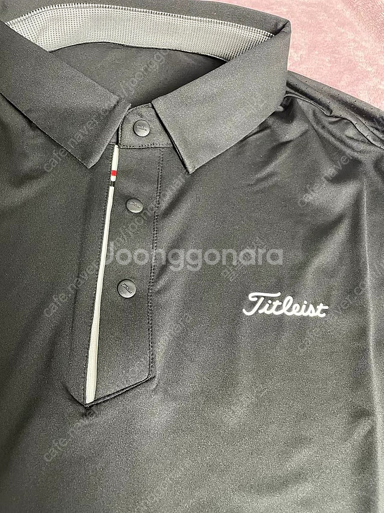 타이틀리스트 남성 폴로 긴팔 셔츠 블랙 XL사이즈(10--1