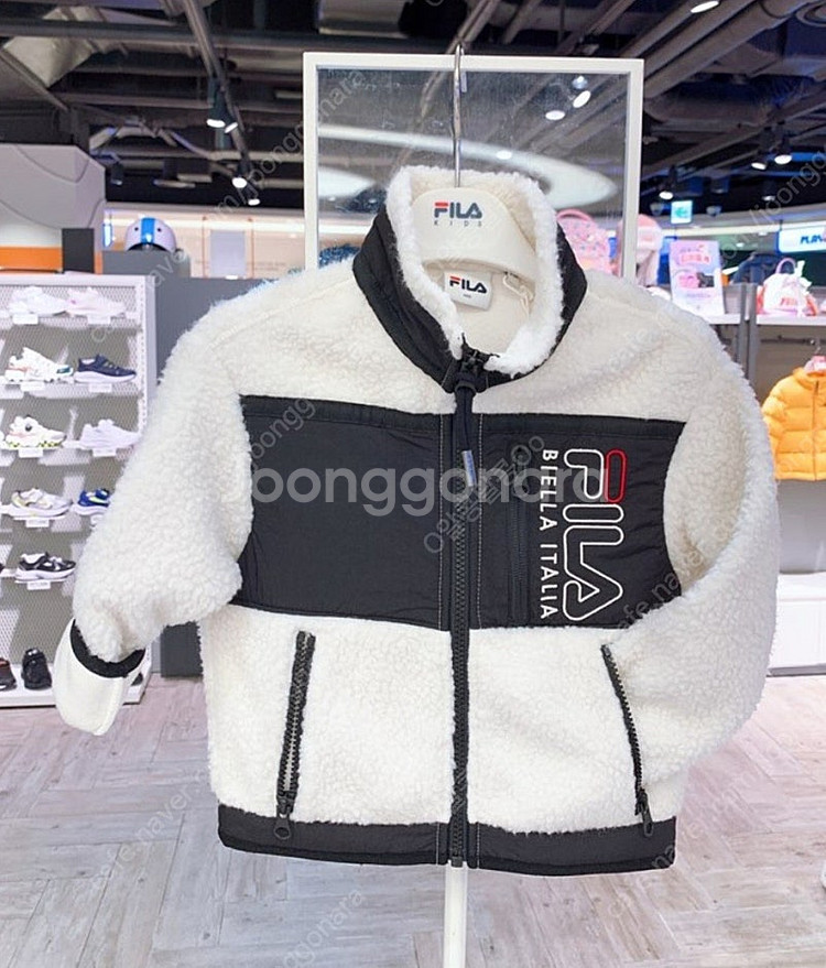 휠라키즈 후리스자켓 뽀글이자켓 사이즈145--0