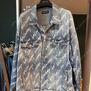 발렌시아가 올 오버 로고 데님 자켓 size 1 (국내 매장판)